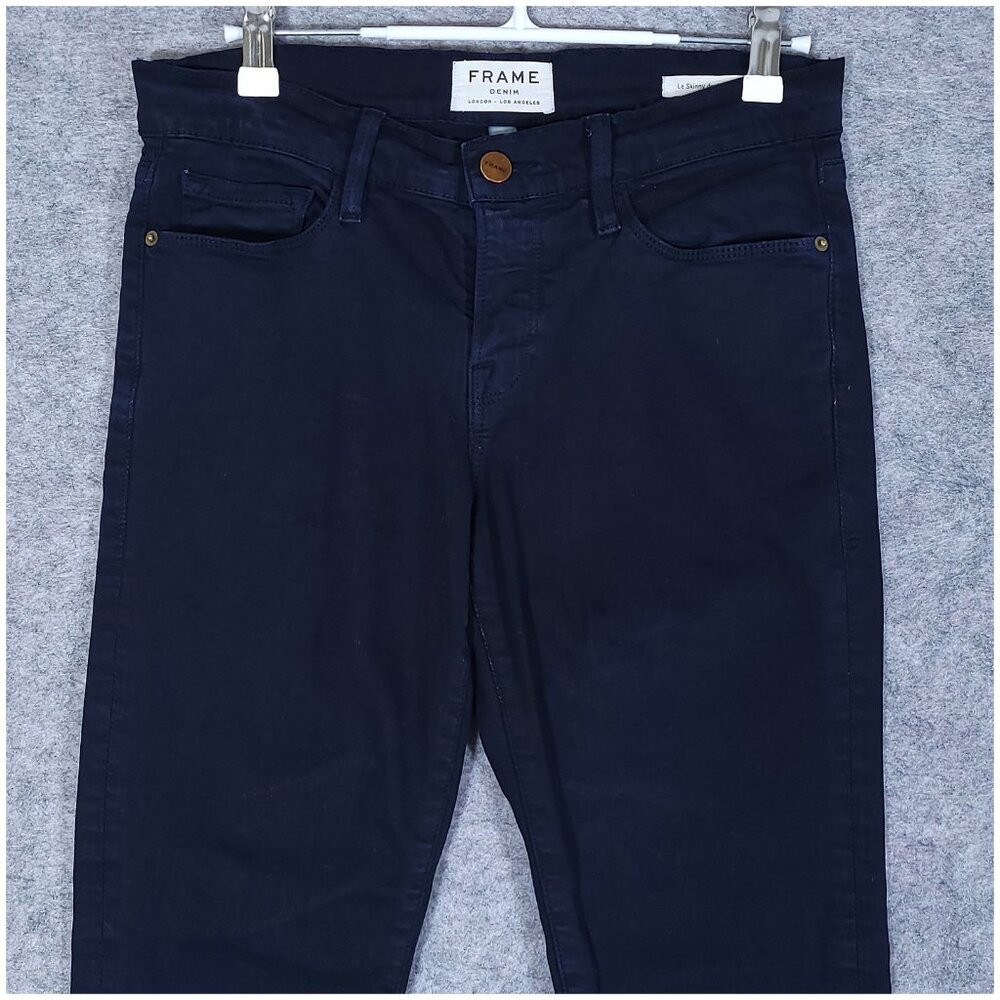 Frame Denim Jeans Size 27/28 Le Skinny de Jeanne Deep Blue Dive Stretch Mid Rise